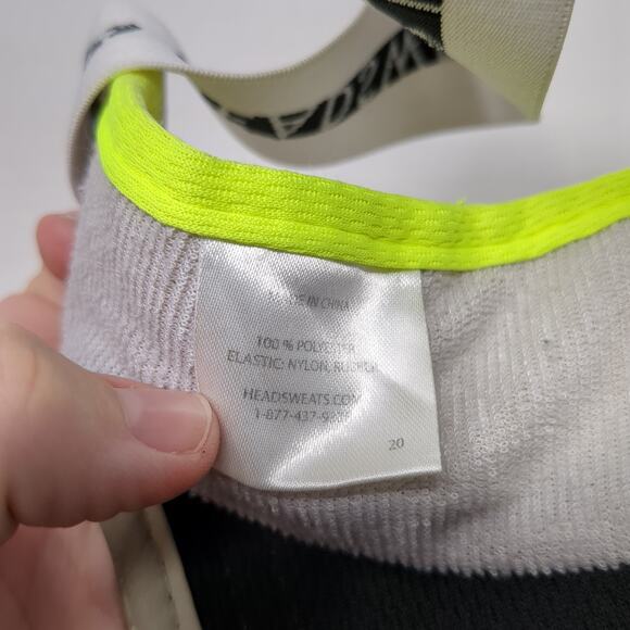 Headsweats Fitted Sun Visor Hat Green One Size Stretch Outdoor - Picture 10 of 10